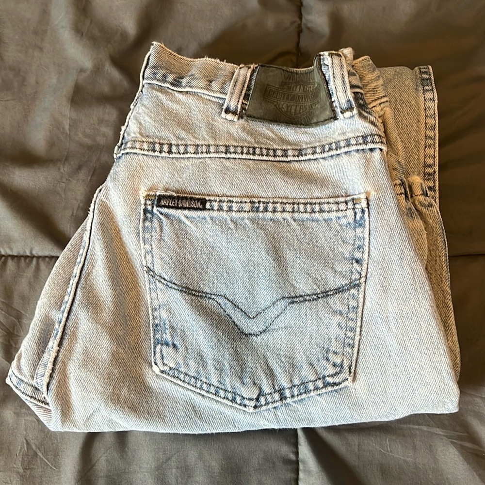 Harley Davidson Light Wash Classic Fit Jean Size 14R